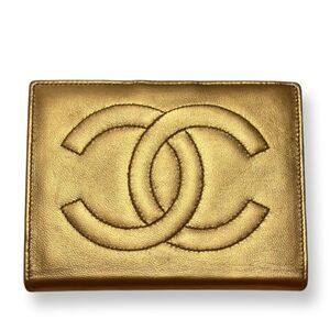 Chanel Gold Logo Short Wallet RARE